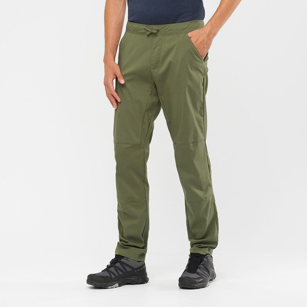 Salomon OUTRACK TAPERED Pantalones Hombre - Verde Oliva - Colombia (17960-HBWE)